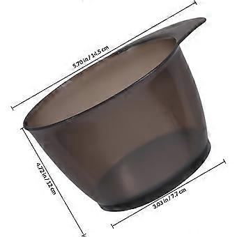 6pcs Hair Dye Bowl Stackable Tint Bowls, Black Plastic Salon Set
