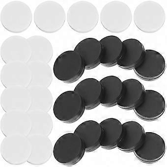 30 Pcs Black Magnetic Backgammon Checkers Set, Replacement Pieces for Classic Board Games