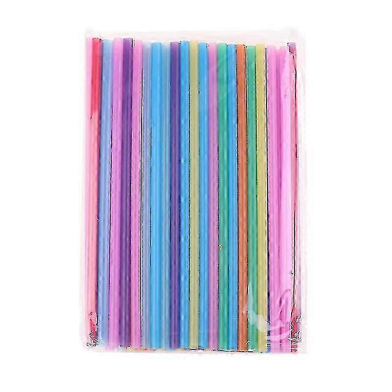 Hygienic Flat-Mouth PP Straws 100 Pcs