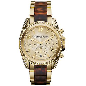 Mkors Blair Quartz analoge vrouwen horloge met MK6094 vergulde roestvrijstalen armband