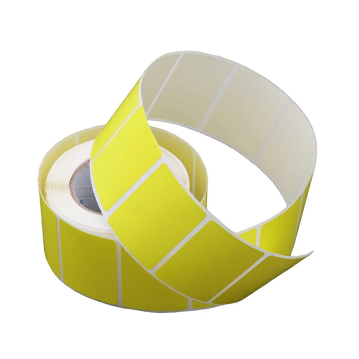 Colored Thermal Transfer Labels Yellow Blank Adhesive Roll