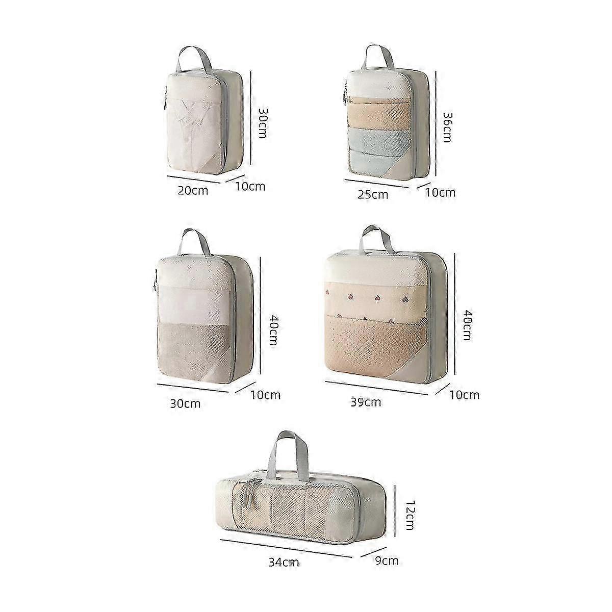Expandable Compression Packing Cubes Set