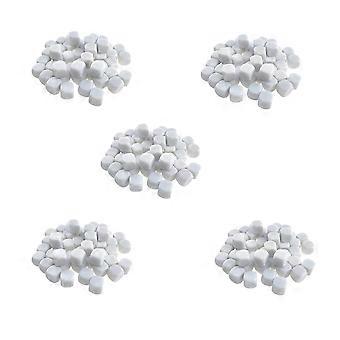 250 Pack 16MM Blank White Dice Set Acrylic Rounded D6 Dice Space for Game,Party,Fun,DIY Sticker and Math Teaching-SFYGV