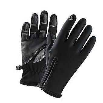 Touch Screen Waterproof Warm Gloves for Outdoor Sports Black