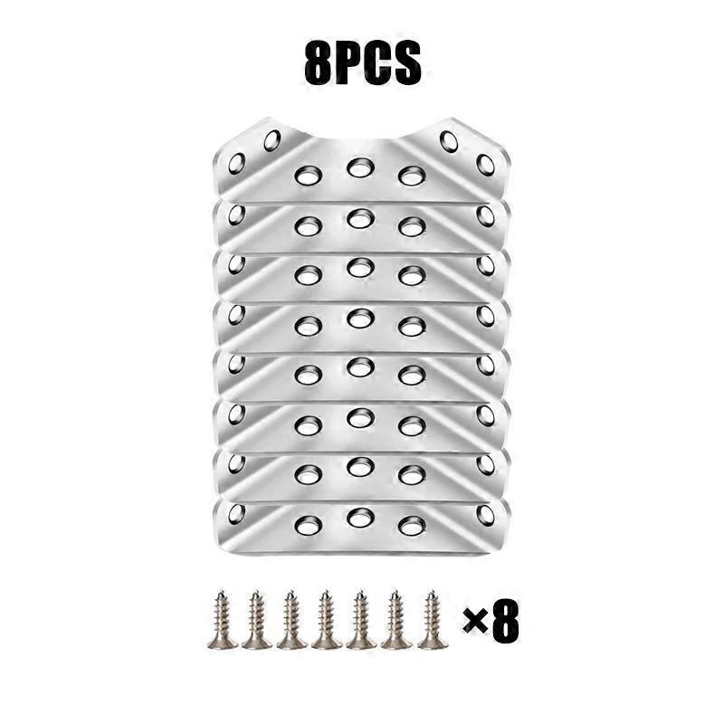 100 Pcs Corner Braces Joint Stainless Steel Angle Code Corner Bracket Trapeziform Angle Code Shelf Support Fastener With Screw