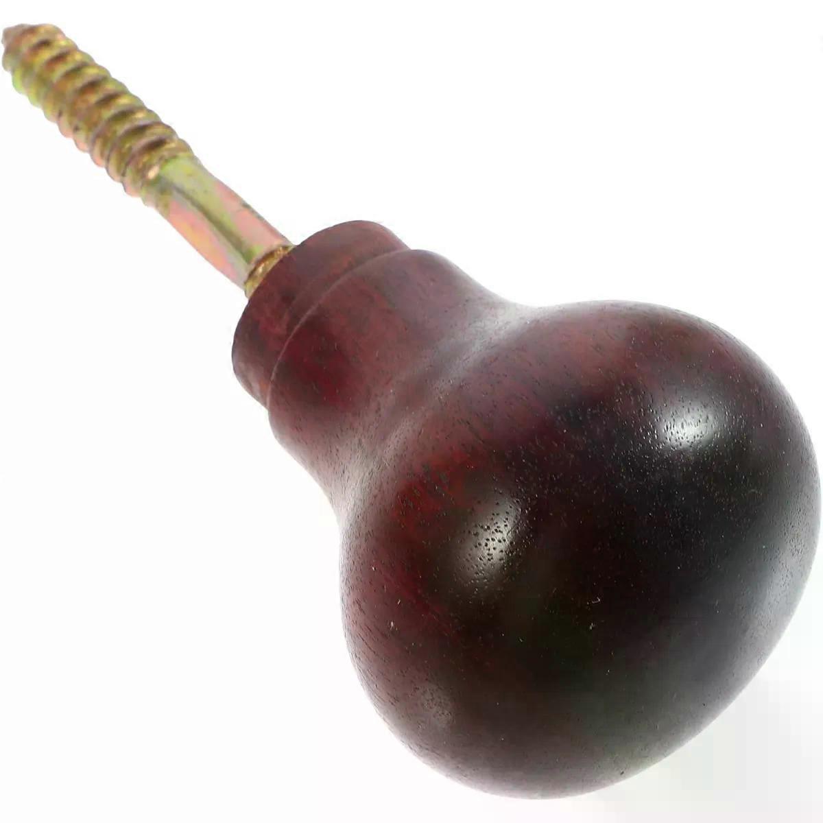 Solid Wood Walking Cane Knob with Screw Replacement Handle