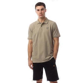 Lyle & Scott Herren Polohemd, einfarbig, naturfarben