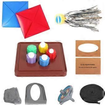 Traditional Korean Stone Game Set with Picture Cards and Wooden Box for Party Fun_lyu