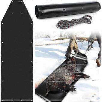 Hauling Dragging Utility Sled Waterproof Deer Sled 2 Ropes for Ice Fishing Use