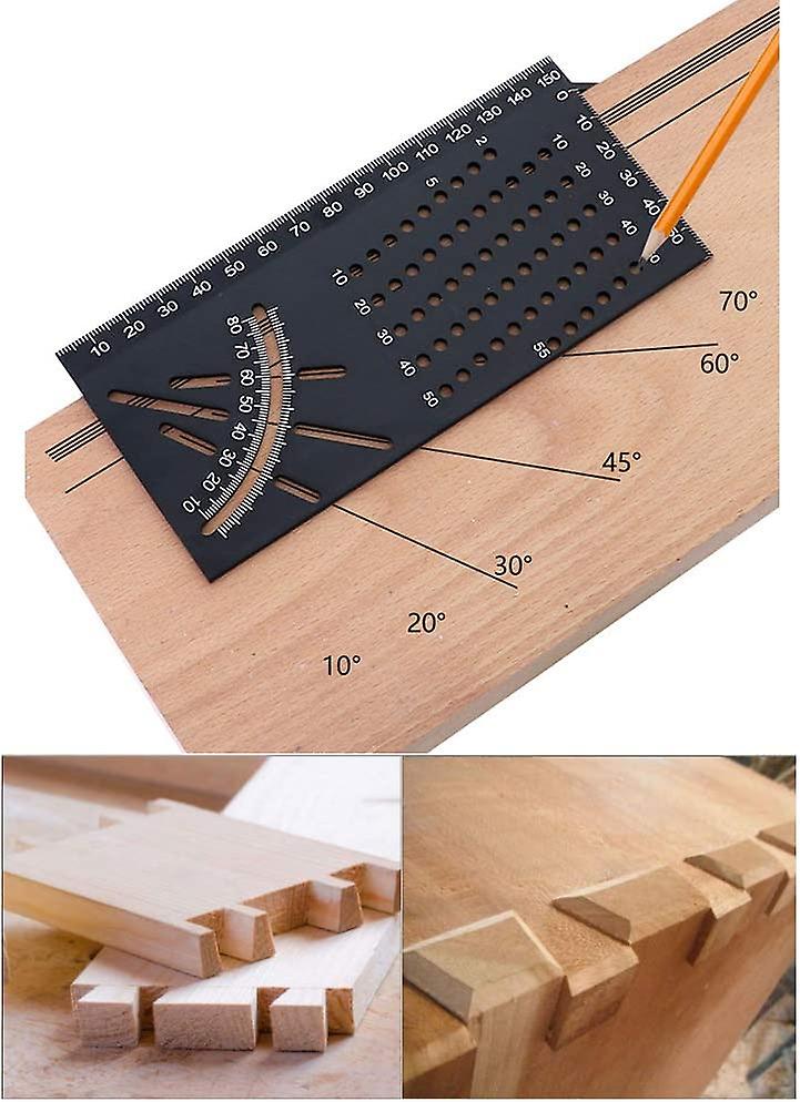 Aluminum Alloy Square Measuring Ruler For Woodworking 45/90 Degree 3d ...