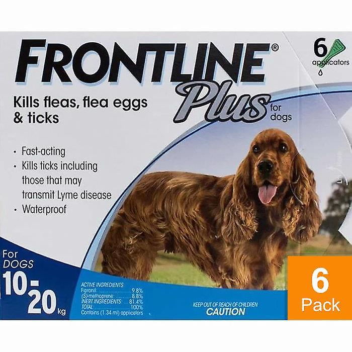 Frontline Plus for Dogs 10-20 kg (22-44lbs) - 6 Pipettes