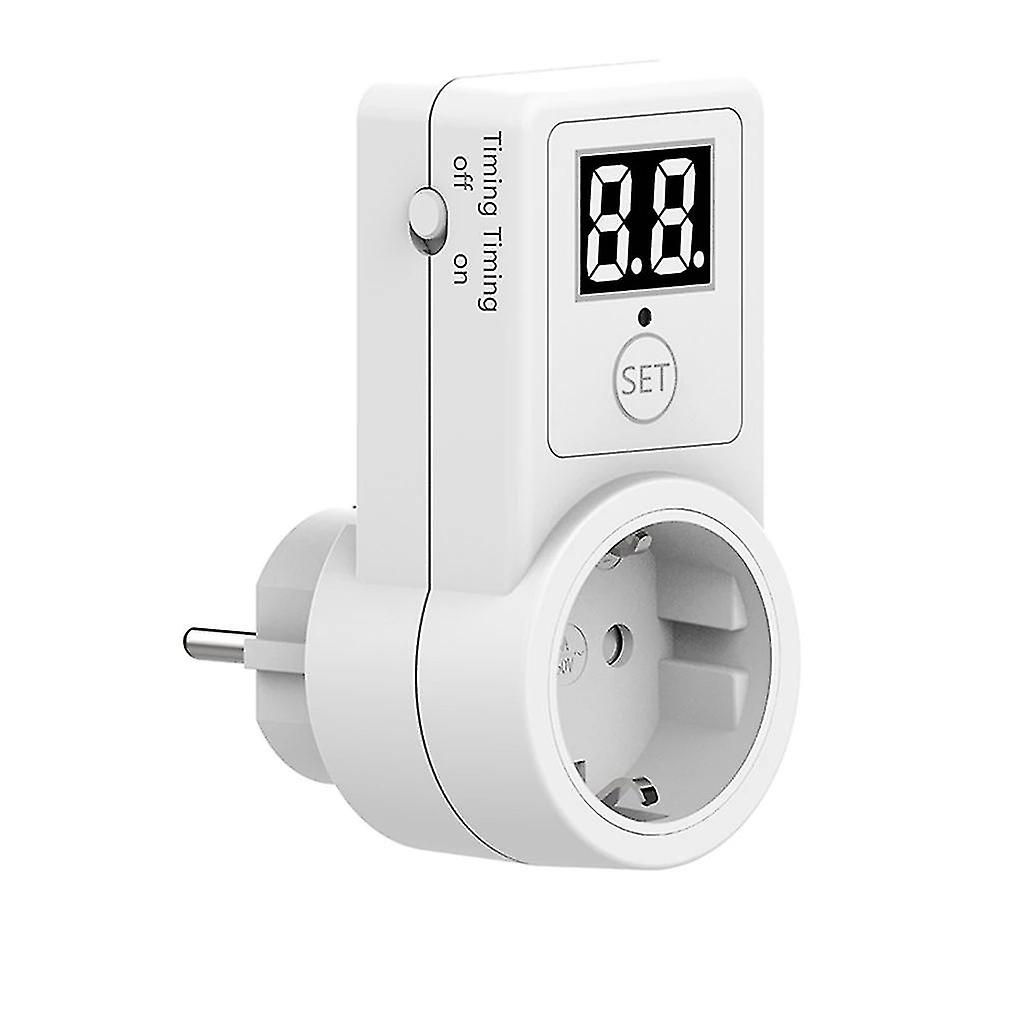 Eu Electronic Digital Countdown Switch Universal Timing Socket Mechanical Timer Two Digit Display Countdown Timer Kitchen Tools