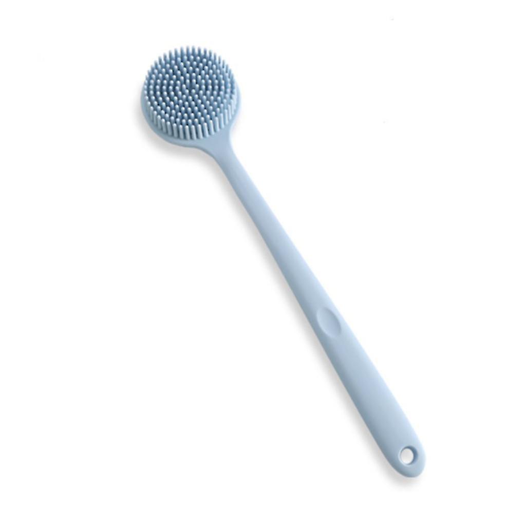 Double Sided Soft Silicone Back Scrubber Multifunctional Bath Shower Body Exfoliating Massage Shampoo Brush Cleaner With Long Handle-r