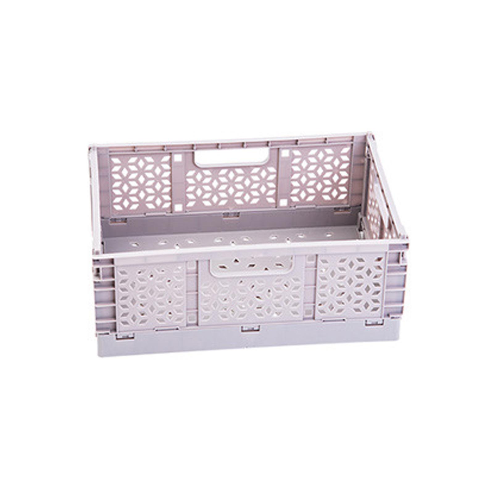Plastic Crates Desk Organizers Compact & Portable Space-saving