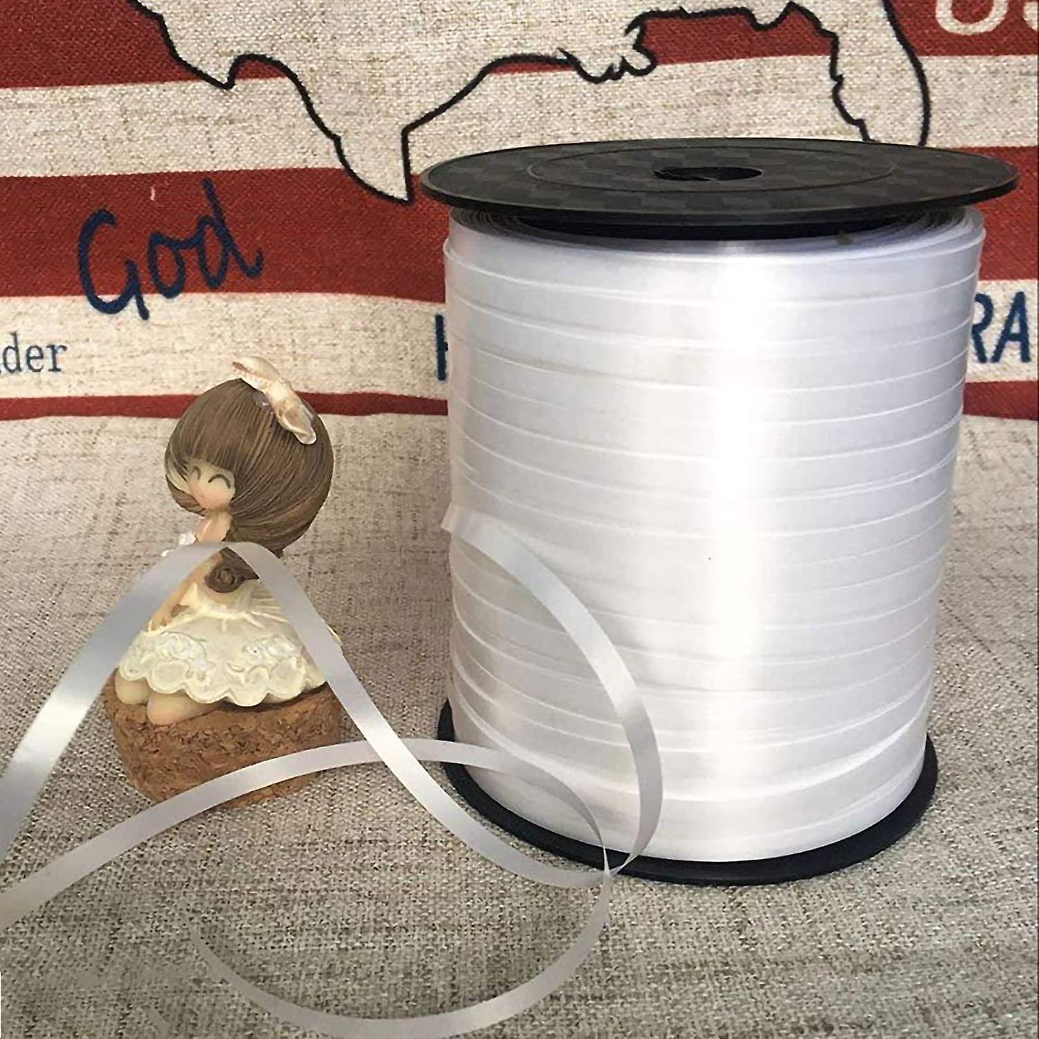 White Balloon String Curling Wrapping Ribbons Decoration Accessories,500 Yards
