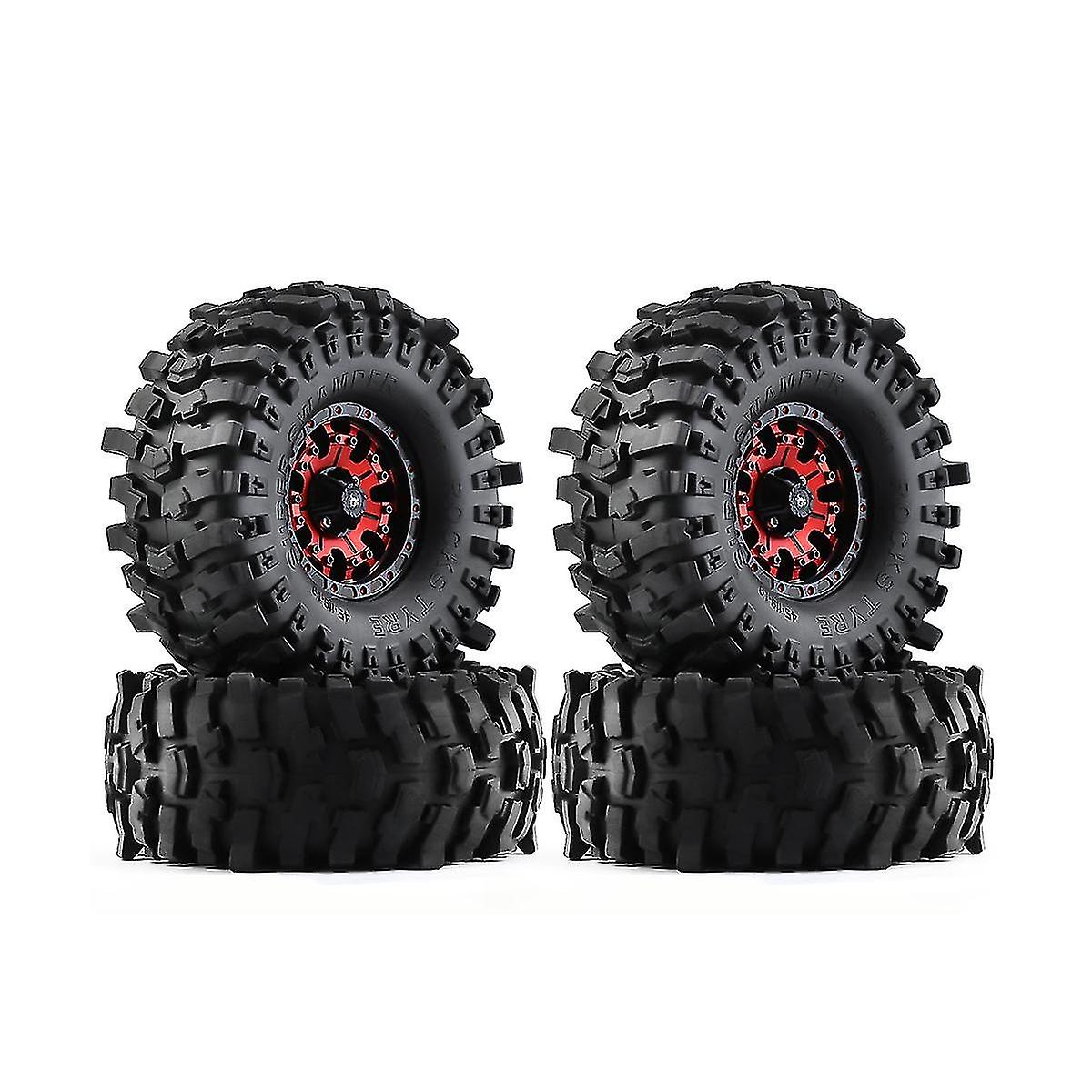 118mm Metall 1.9 Beadlock Felge Reifensatz für 1/10 Rc Crawler Auto Axial Scx10 Wraith Rr10 Capra T
