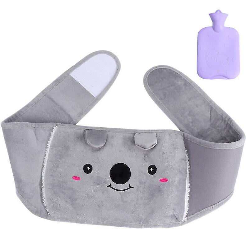 2個/セットホットウォーターボトルバッグゴムと暖かいぬいぐるみポーチウエストカバーベルト