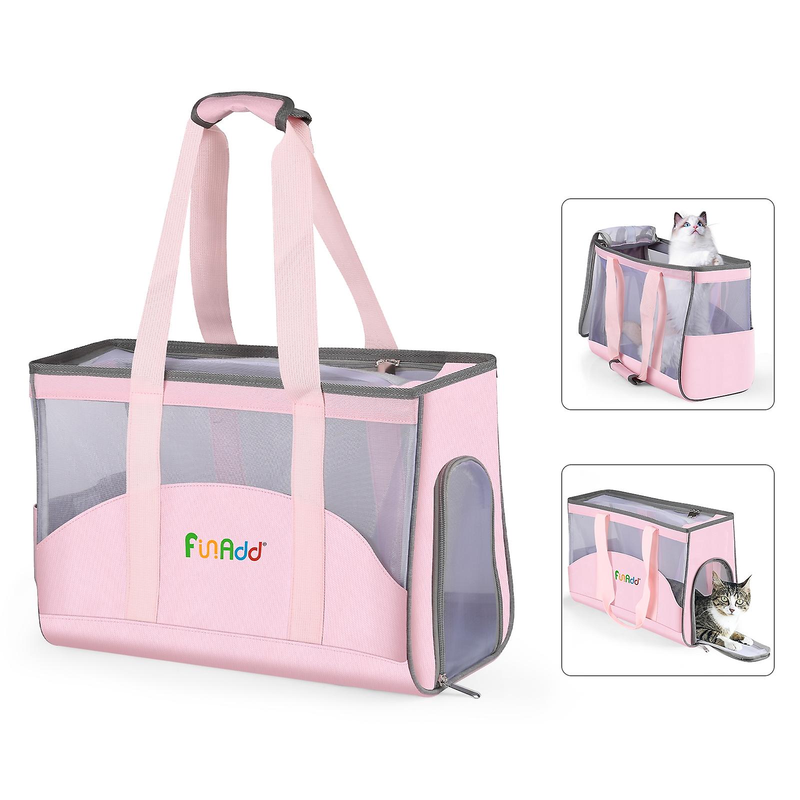 FUNADD Portable Breathable Pet Bag Pink