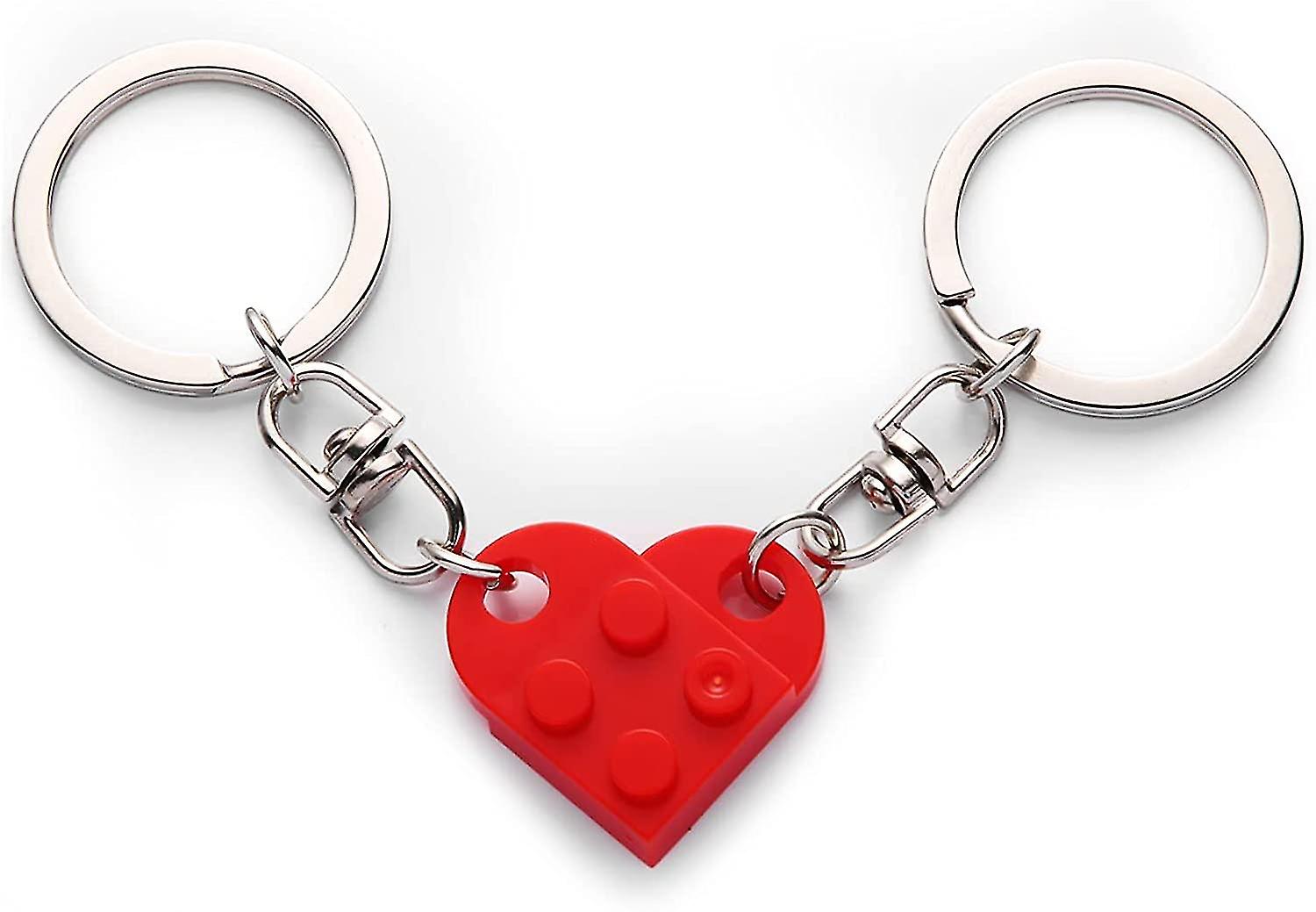 Heart-shaped Keychain, Red Heart-shaped Keychain, Small Couple Keychain, 2pcs Matching Heart-shaped Decorations