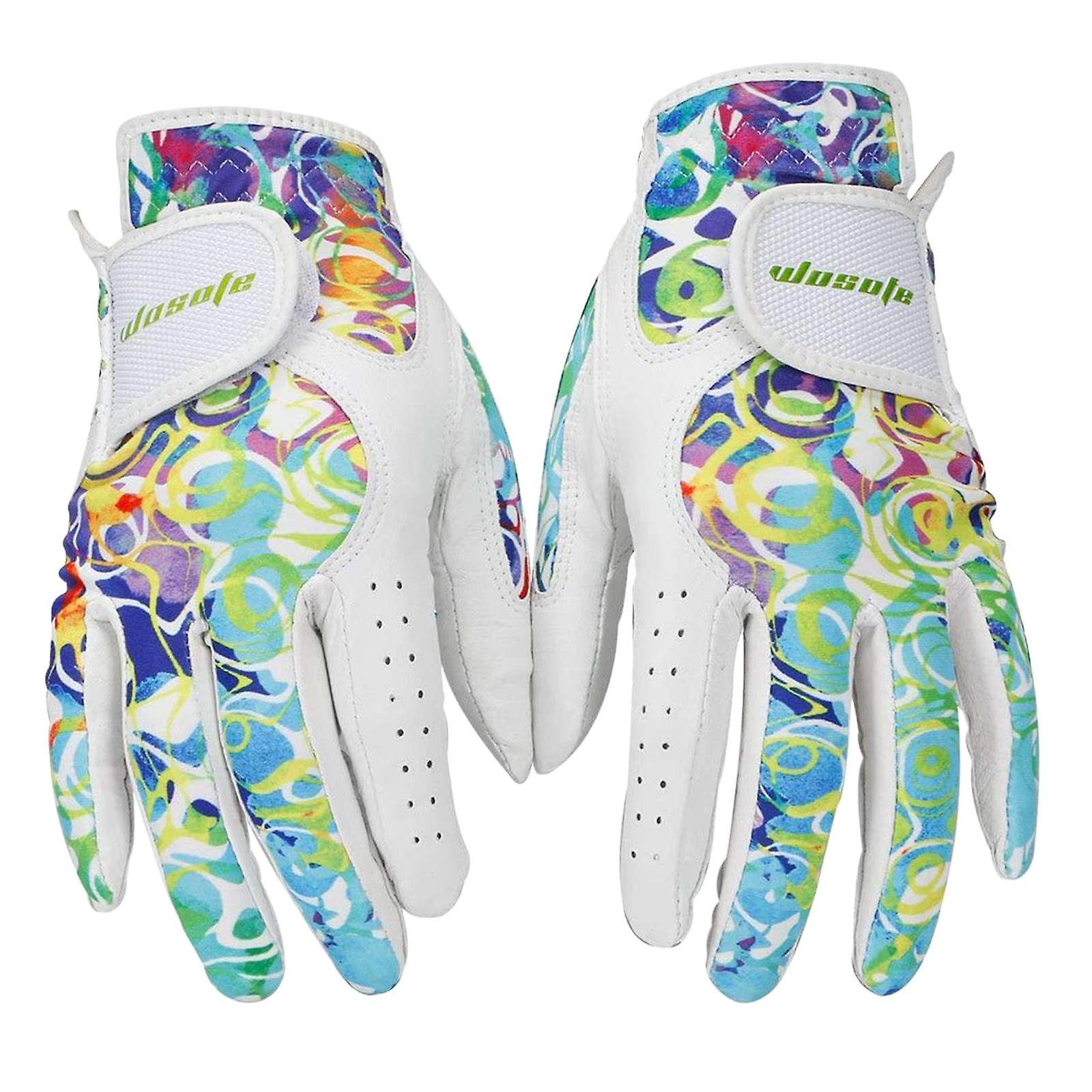 1Pair Durable Golf Gloves Premium Leather Washable Professional All Sizes 20