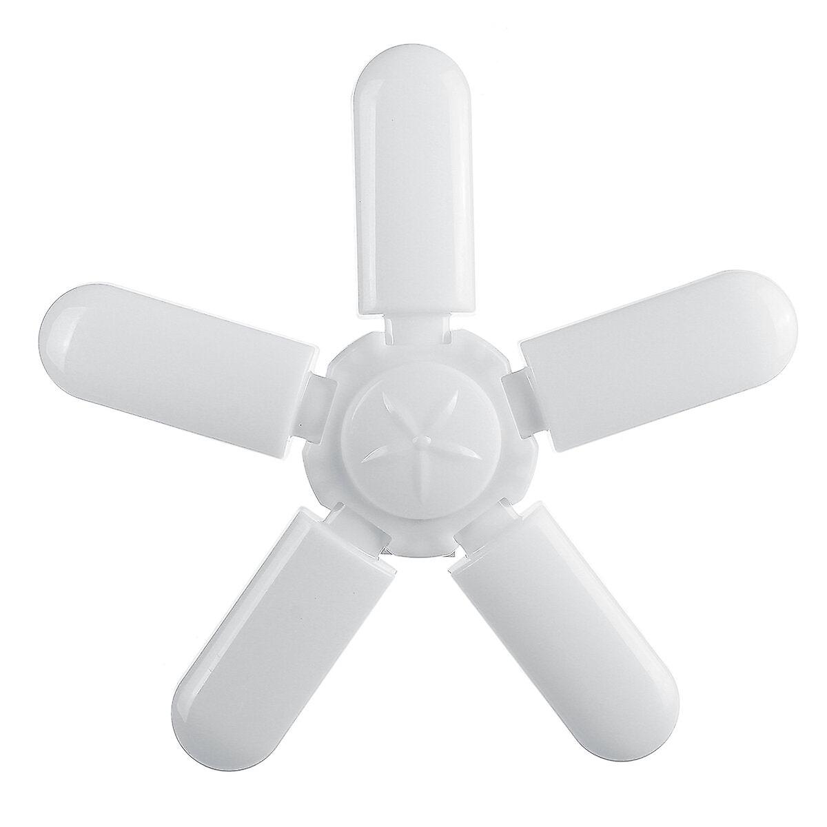 75W E27 Led Garage Light, 5-blade Deformable Ceiling Fixture, Workshop Lamp Bulb, Ac165-265v