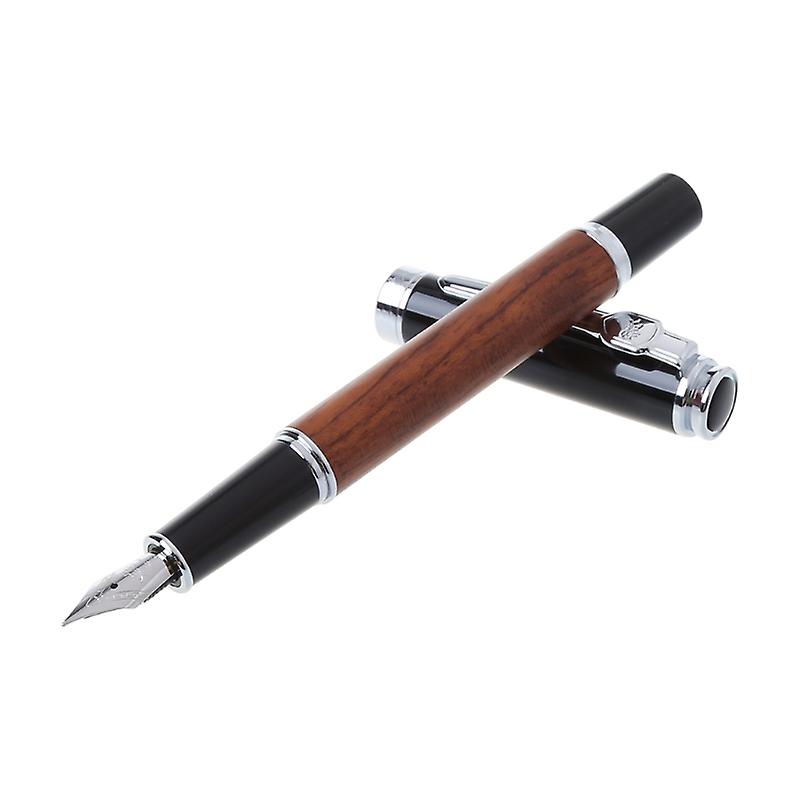 Estilo vintage Pear Wood Barrel Fountain Pen 0.5mm Nib Business Office Gift