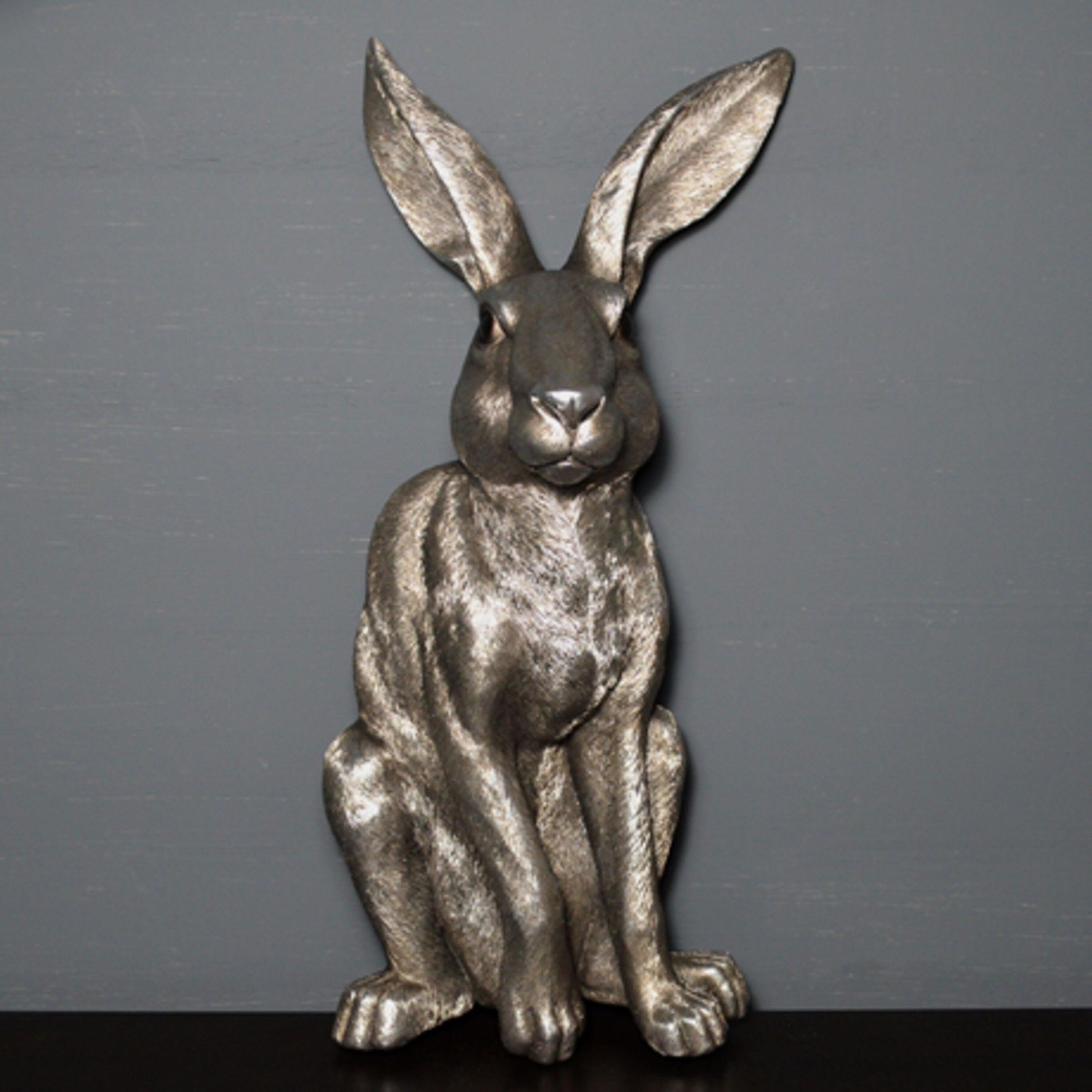 Silver Hare Wall Hanging Sculptures & Statues