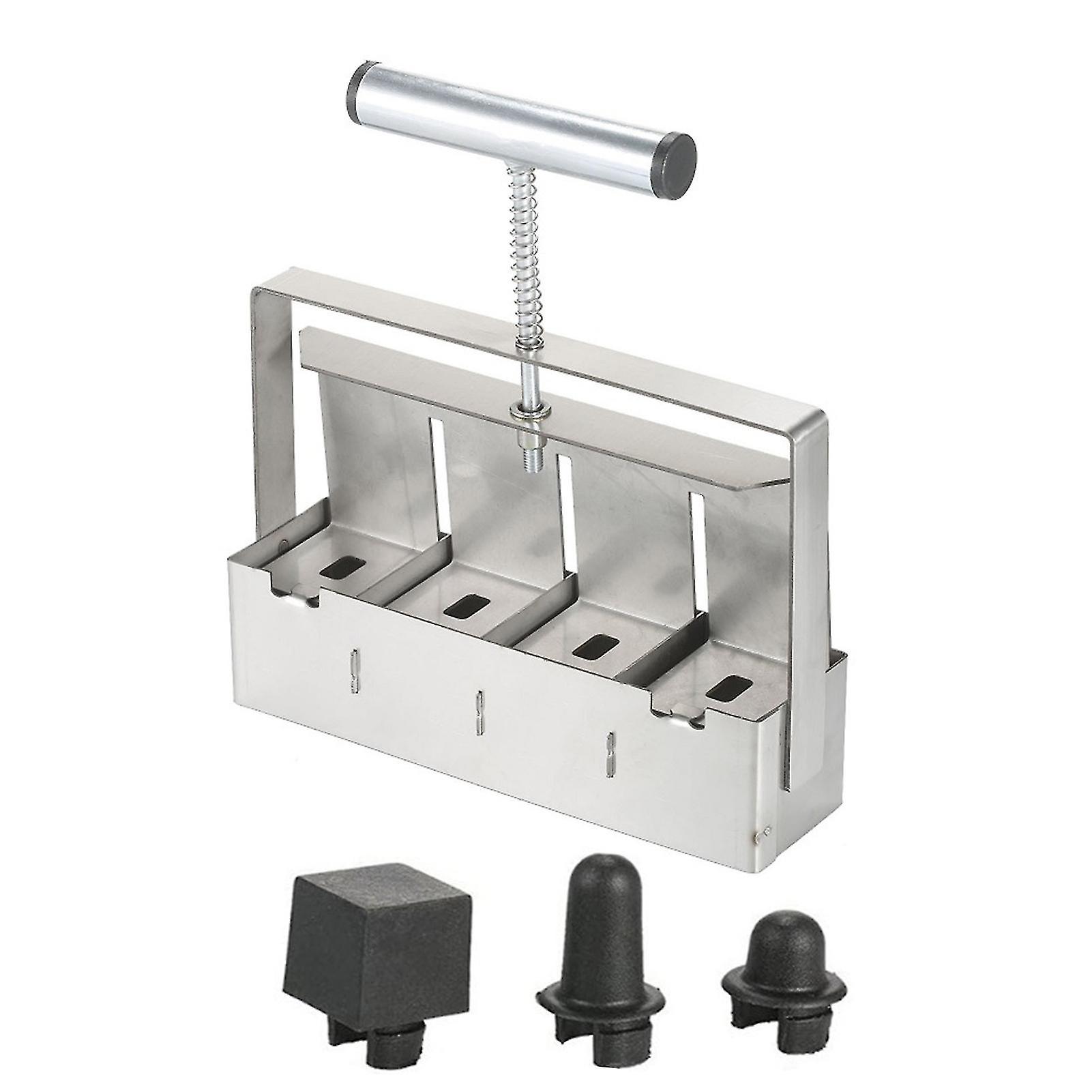 1 Set Soil Block Maker robust de construcție ergonomice mâner nr oală necesare rezistente la coroziune Rugina-dovada handheld bloc de sol Maker Gradina de blocare Prea