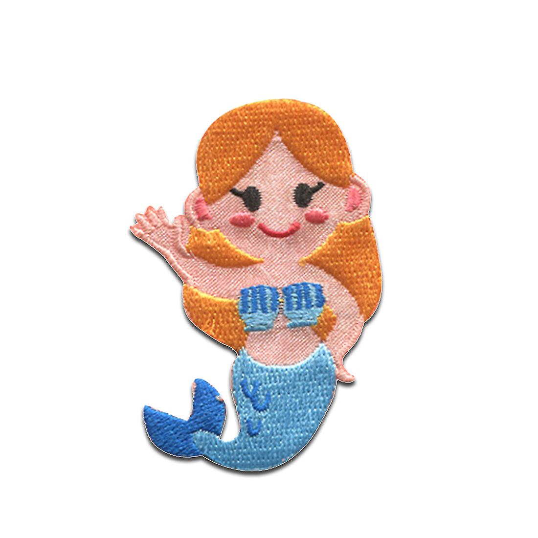 Patch / Iron-on Patch - Mermaid Blonde Skull Beach - Iron On Patches