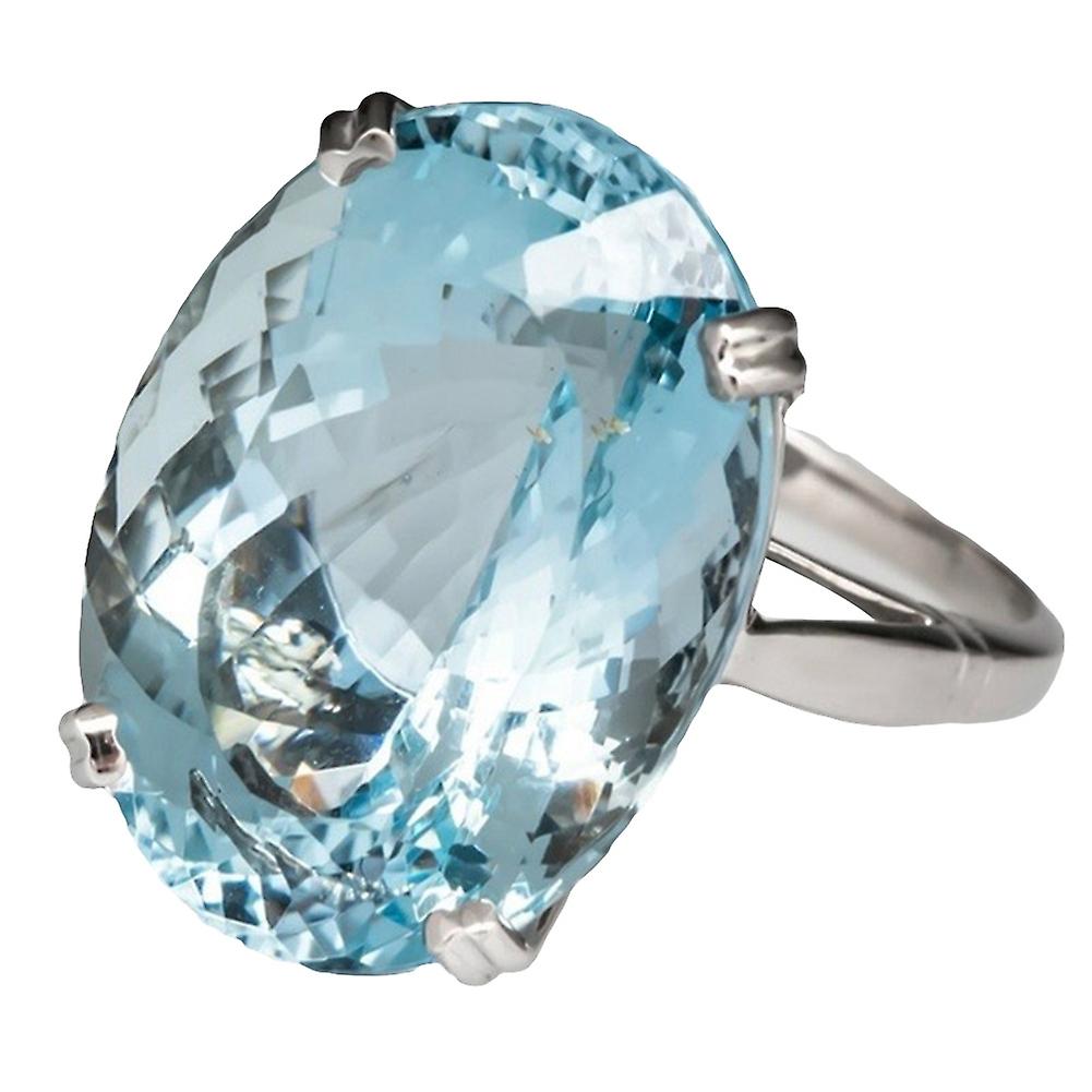 Glitter Oval Cut Rhinestone Inlaid Ring Bridal Wedding Engagement Jewelry Gift
