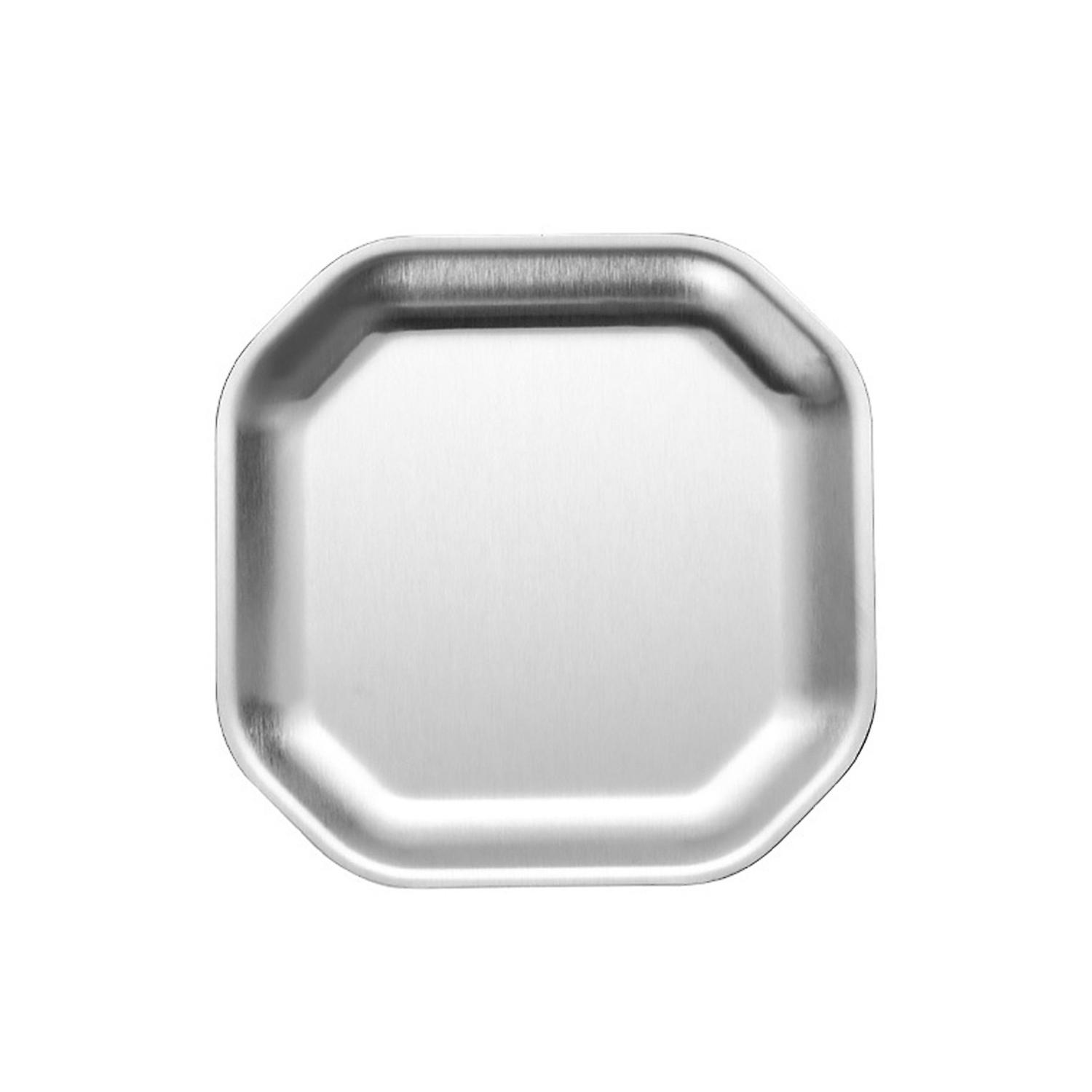 ZHOUBA Gazpacho Plate Rounded Edges Non-fading Various Sizes Stainless Steel Octagonal Dish