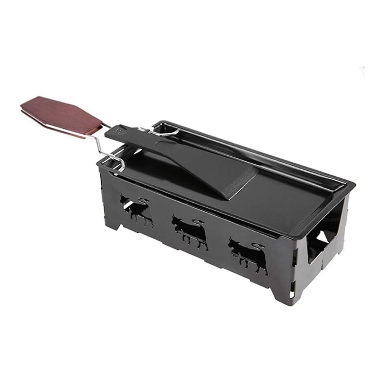 Portable Cheese- Non-Stick Baking Tray Stove Set,Home Kitchen Grilling Tool with Wood Handle,Cheese