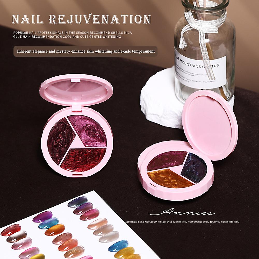 Shining Cat's Eye Nail Polishs with 3-Color Personalized Long Lasting Nails Gel for DIY Nail Art