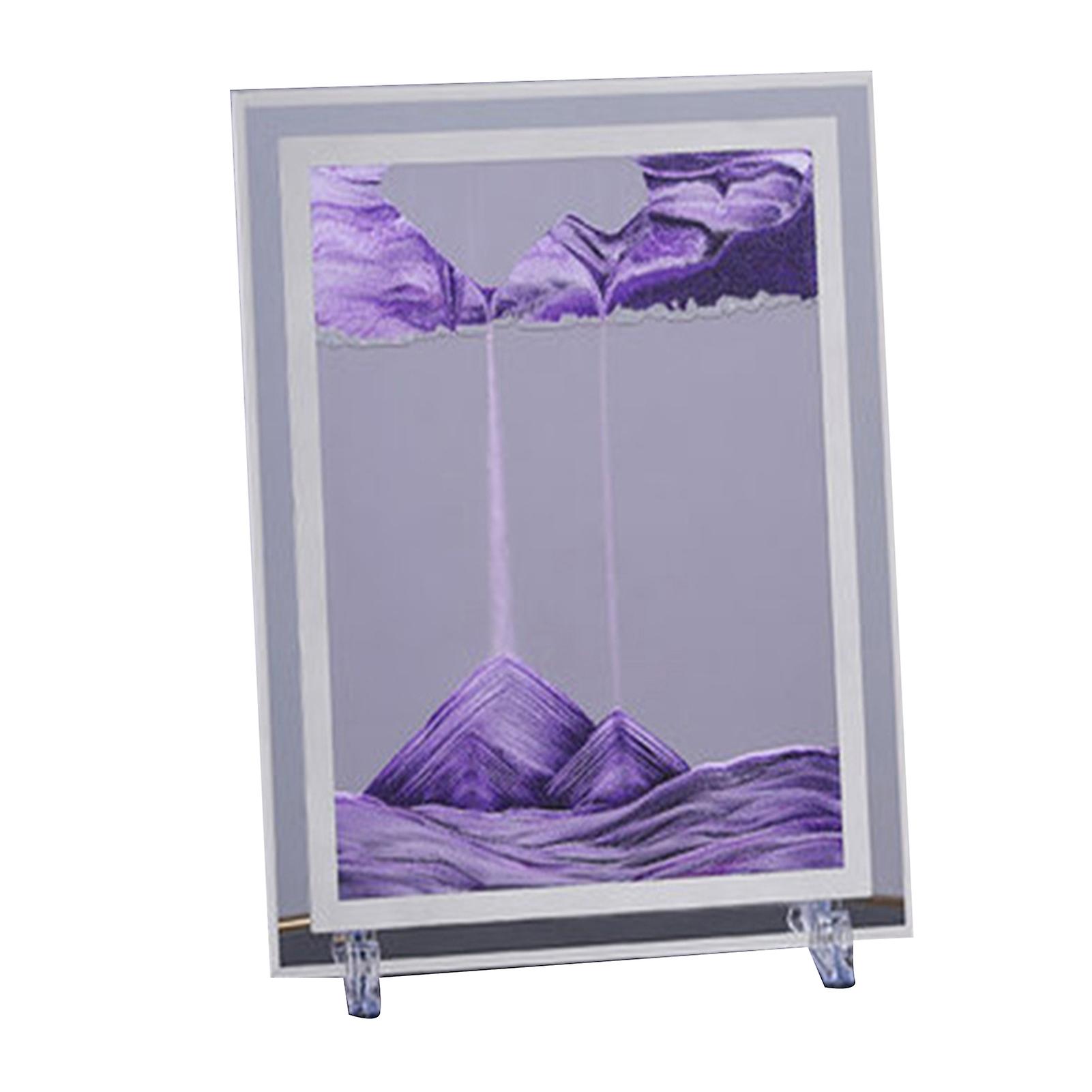 3d Dynamic Sand Art Liquid Motion Round Glass Frame Sandscapes For Kids Adults Home Office Work Desktop Decoration