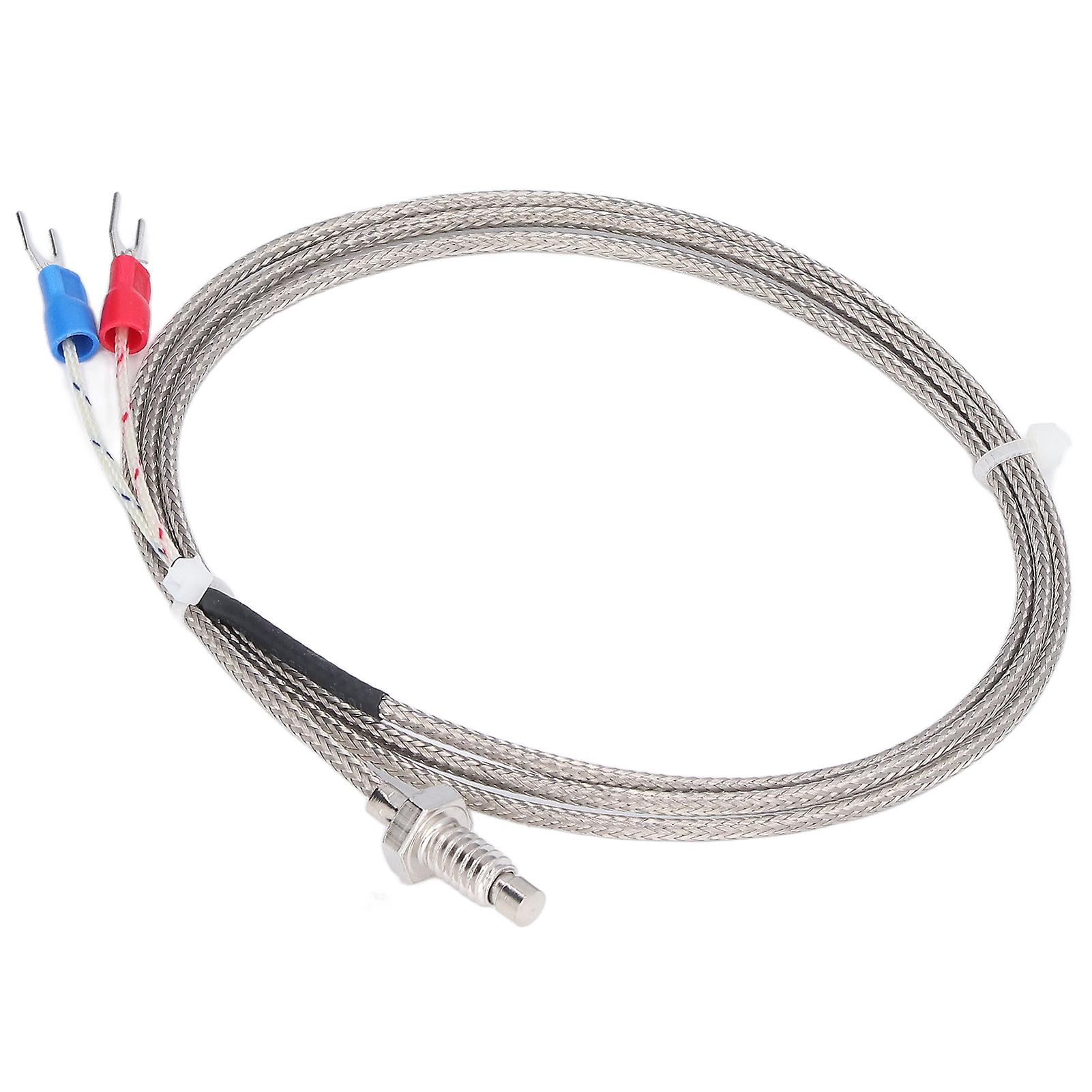 0‑400℃ 1meter BERM K Type Thermocouple M6 Inch Screw Temperature Sensor Probes Wire
