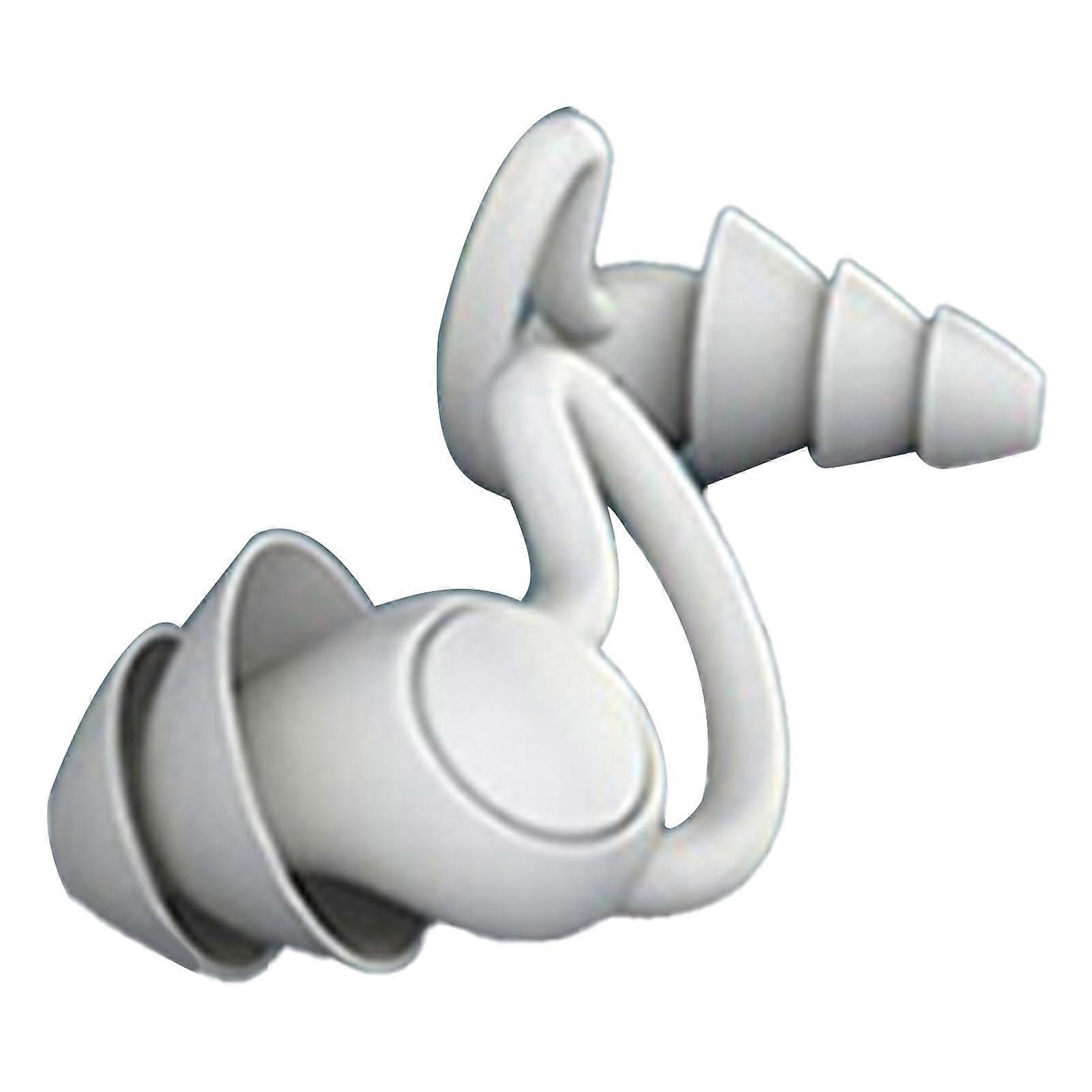 Sleeping Ear Plugs Noise Cancelling Light Soft Umbrella Shape Design Noise Cancelling Ear Plugs for Home Office Dorm Gray, 3 Layers 
