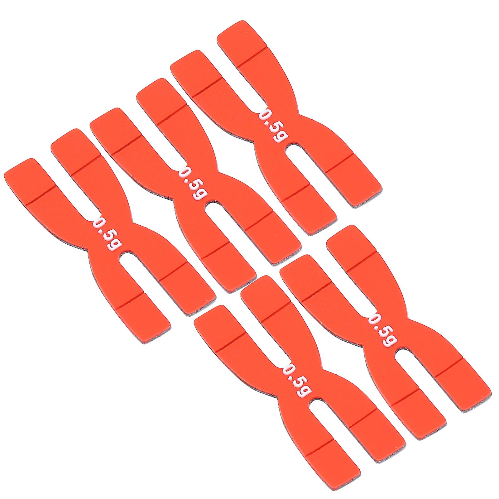 POWERTI 5pcs 0.5g Tennis Badminton Racket Racquet Weighted Bars Silicone Weighted Tapes BarRed