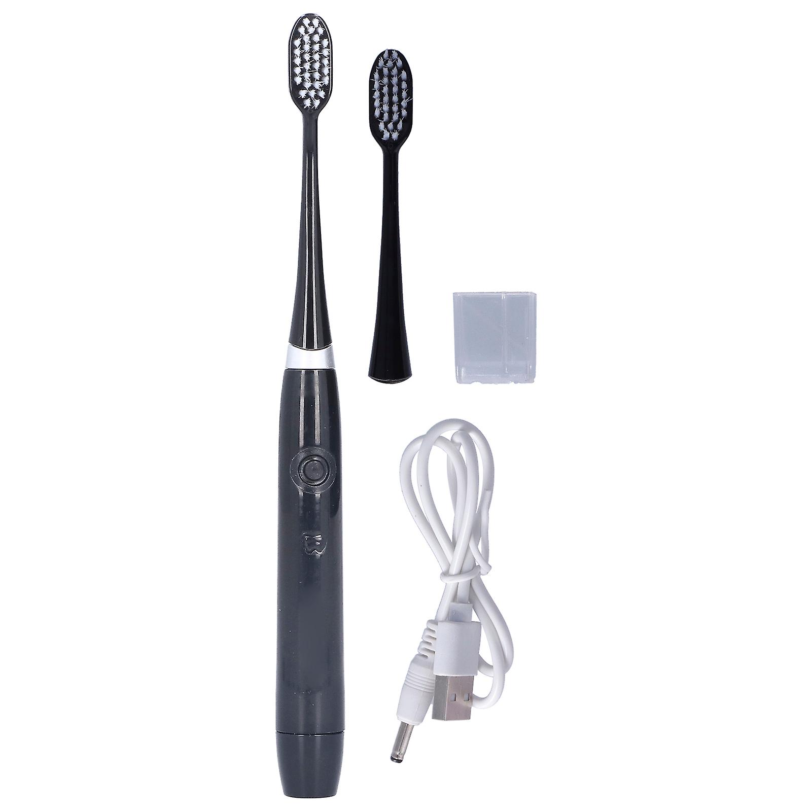 Smart Rechargeable Toothbrush with Timer & Speed Control for Adults - Sleek Black