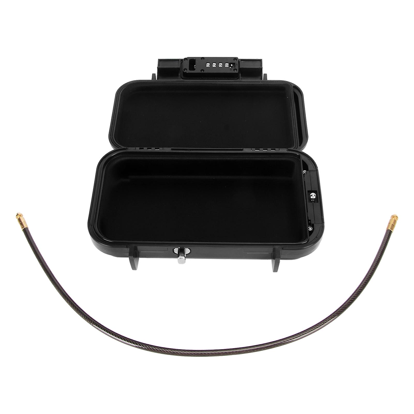 Portable Travel Safe with 4-Digit Combination Lock and Detachable Steel Cable for Dorms, Hotels and Beaches