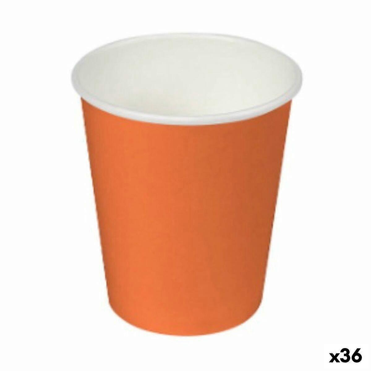 Gläserset Algon Pappe Einweg Orange 36 Stück (24 Stück)