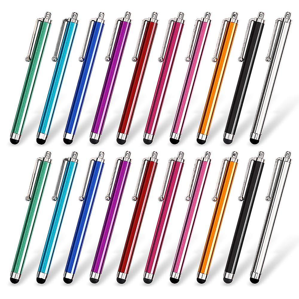 Stylus Pen Set Of 20 Pack, Compatible With All Device With Capacitive Touch Screen-10 Color