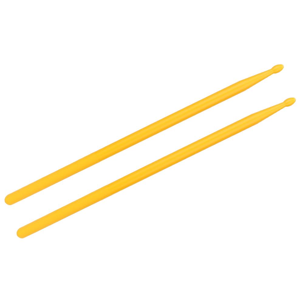 2 Pcs Nylon Drumstick Coloured Nylon Sticks for Jazz Drum/Drum Set Accessory (Yellow )