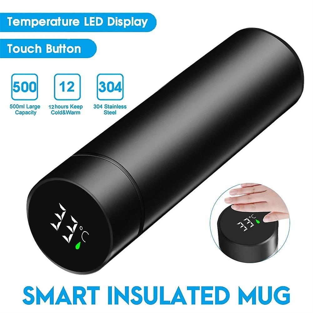 Temperature Display Vacuum Insulated Water Bottle Thermal Tumbler Thermo Flask