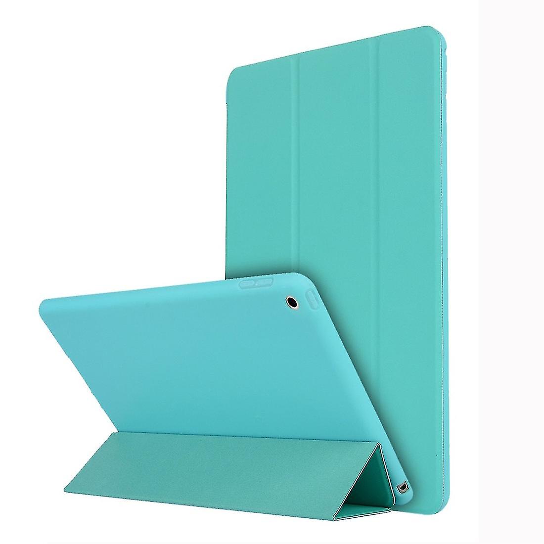 For Ipad 10.2 2021 / 2020 / 2019 Tpu Horizontal Flip Leather Case, With Three-folding Holder For Ipad 10.2 2021 / 2020 / 2019 Green
