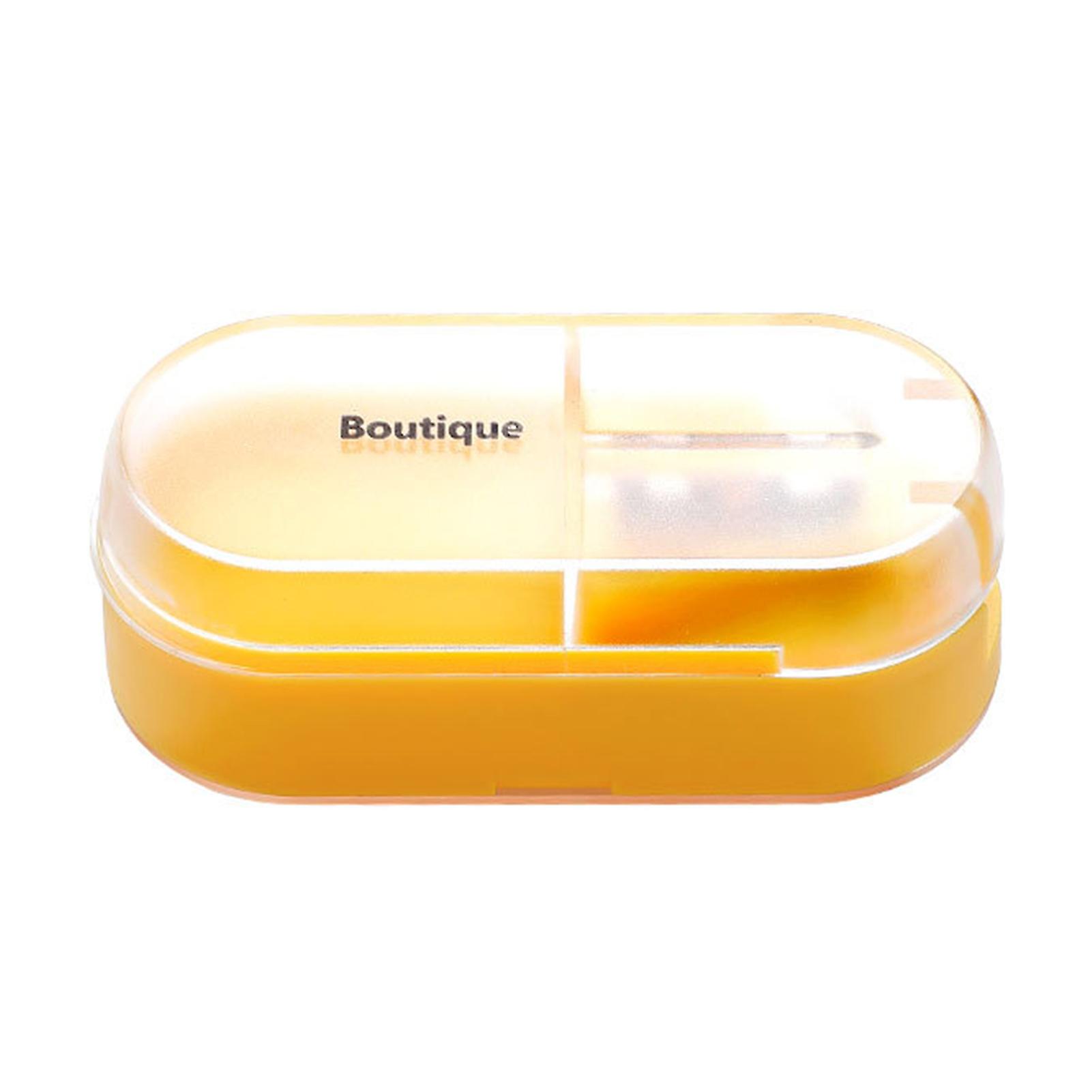 Portable Mini Pillbox Cutter Wear Resistant Medicine Splitter Box for Small/Large tablet