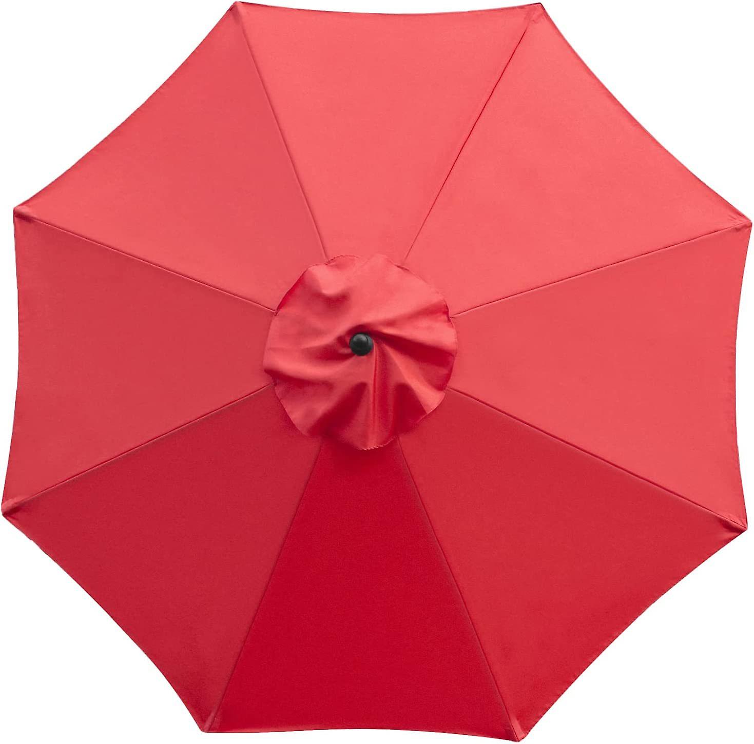 Replacement cover for parasol, 8 ribs, 3 m, red