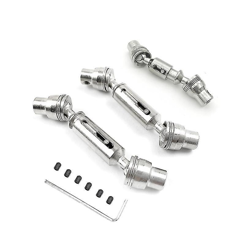Arbre De Transmission Métal Pour Voiture RC – Compatible WPL B14 B24 C24 C34 B16 B36 6WD D12 MN40 D90 (Argent)