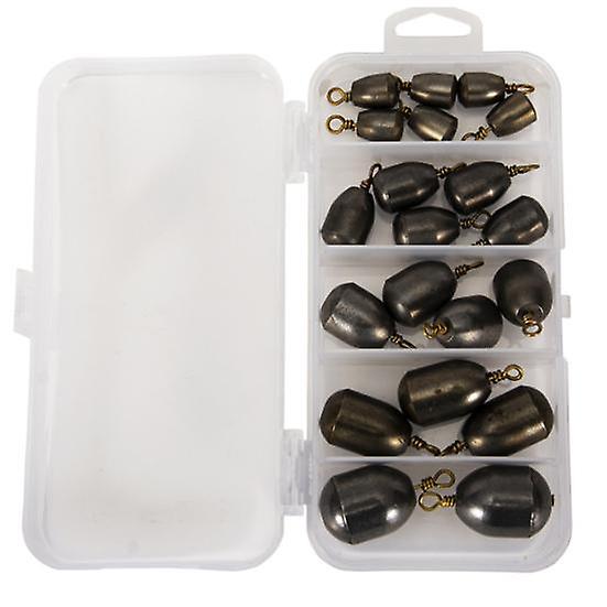 20Pcs/Set 360 Degree Rotatable Fishing Weight High Hardness Iron Reliable Rust-proof Fishing Casting Tool for Angling