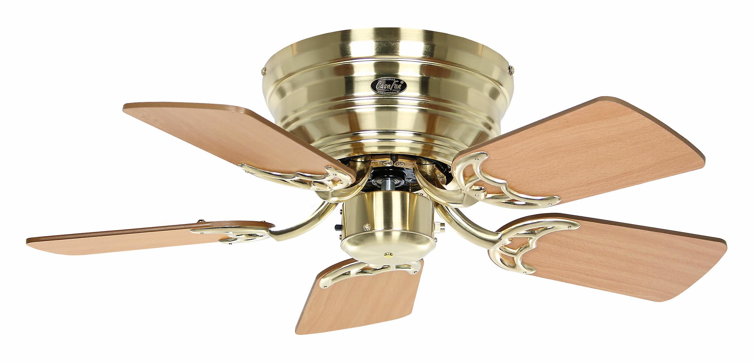 Ceiling fan Classic Flat III brass brushed 75