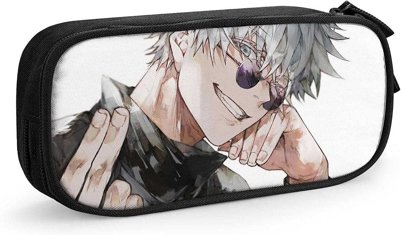 يونيني Jujutsu كايسن جوجو ساتورو القلم حالة قلم رصاص حقيبة الحقيبة مربع المحمولة قلم رصاص حالة القرطاسية قلم رصاص الحقيبة للمدرسة في سن المراهقة / فتاة / فتى SAOE018676